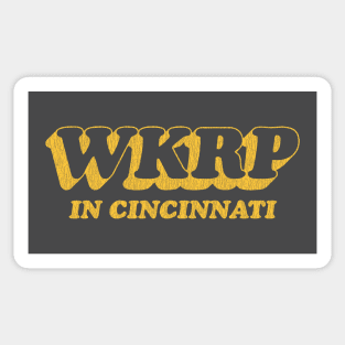 WKRP in Cincinnati Vintage Yellow v2 Sticker